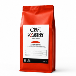 Craft Roastery red coffee bag - كيس قهوة كرافت روستري الأحمر